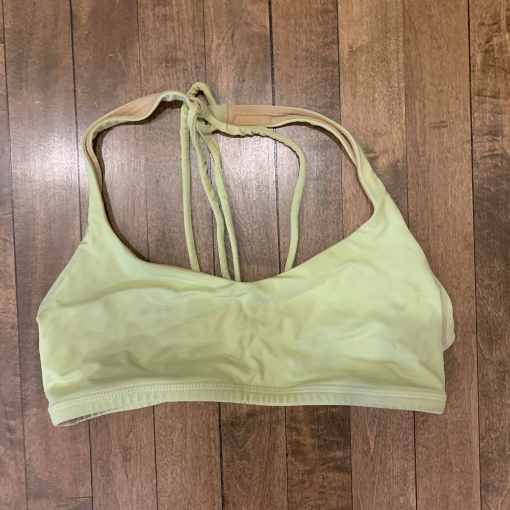 Lululemon neon green free to be sports bra
